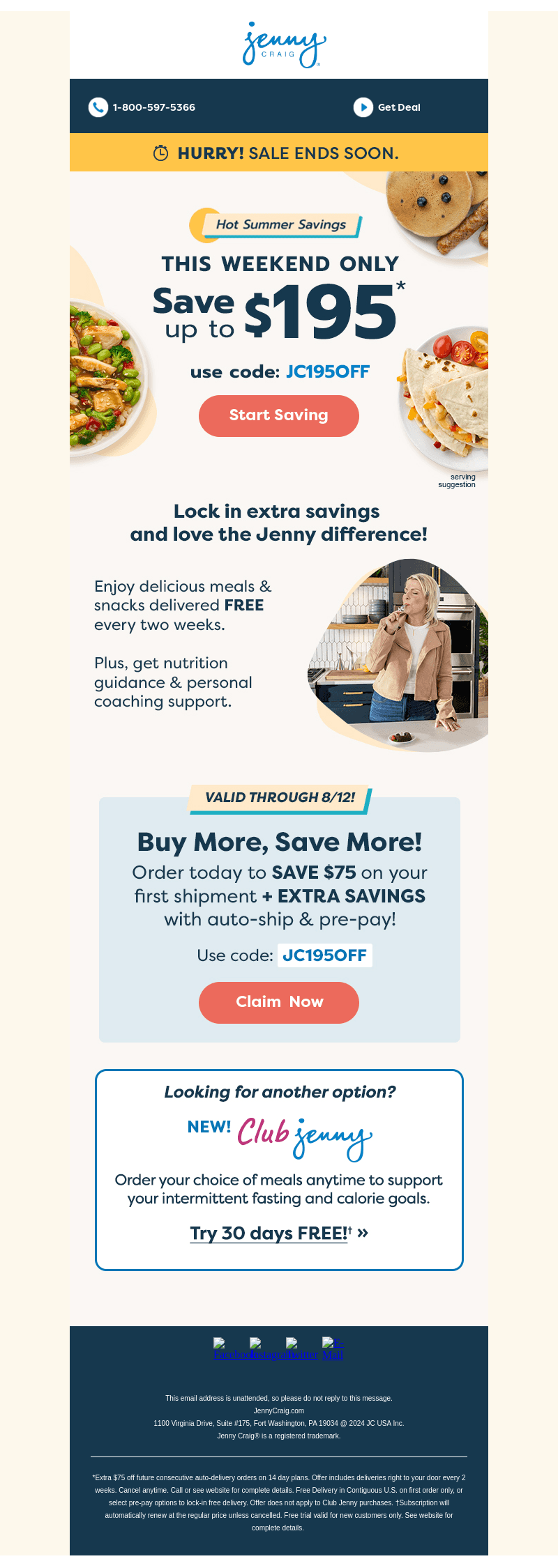 This Weekend Only! Save Up to $195!