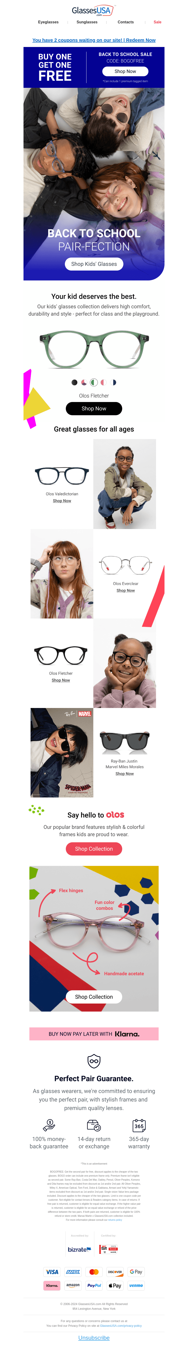 Glasses USA email from Thu, Aug 8, 2024