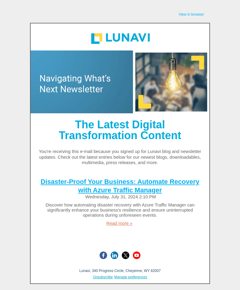 The Latest from Lunavi