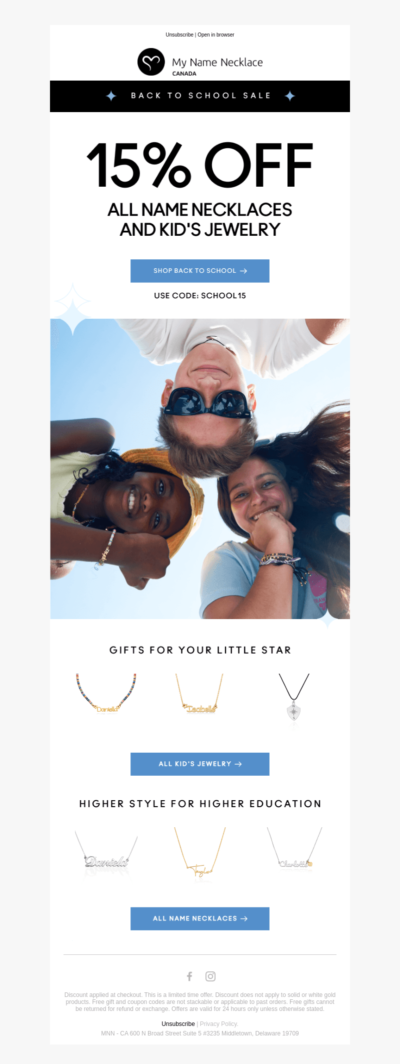 My Name Necklace email from Fri, Aug 9, 2024