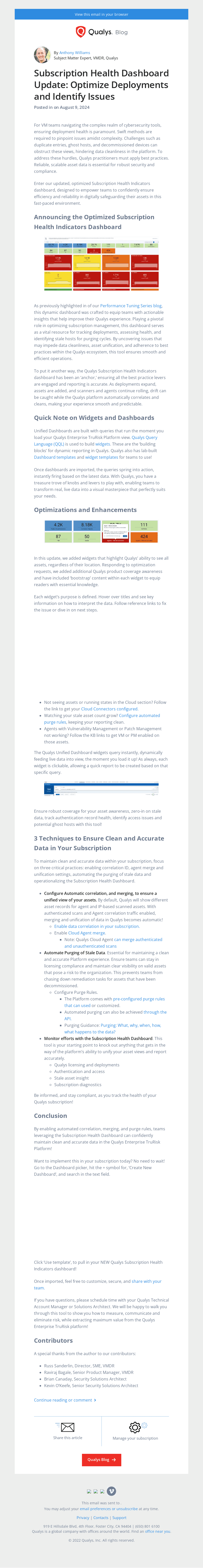 Qualys email from Fri, Aug 9, 2024