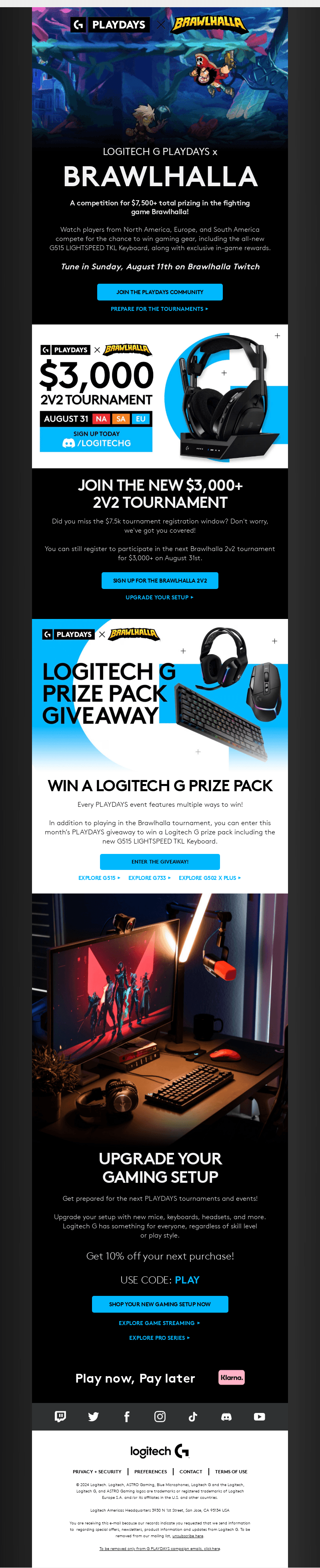 Logitech email from Sun, Aug 11, 2024
