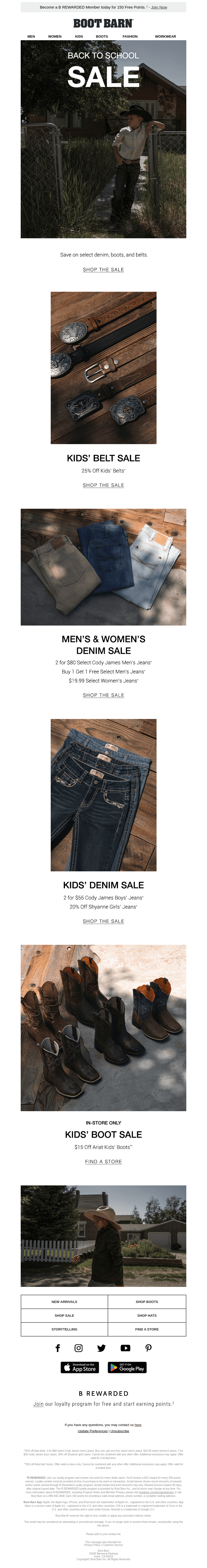 Boot Barn email from Mon, Aug 12, 2024