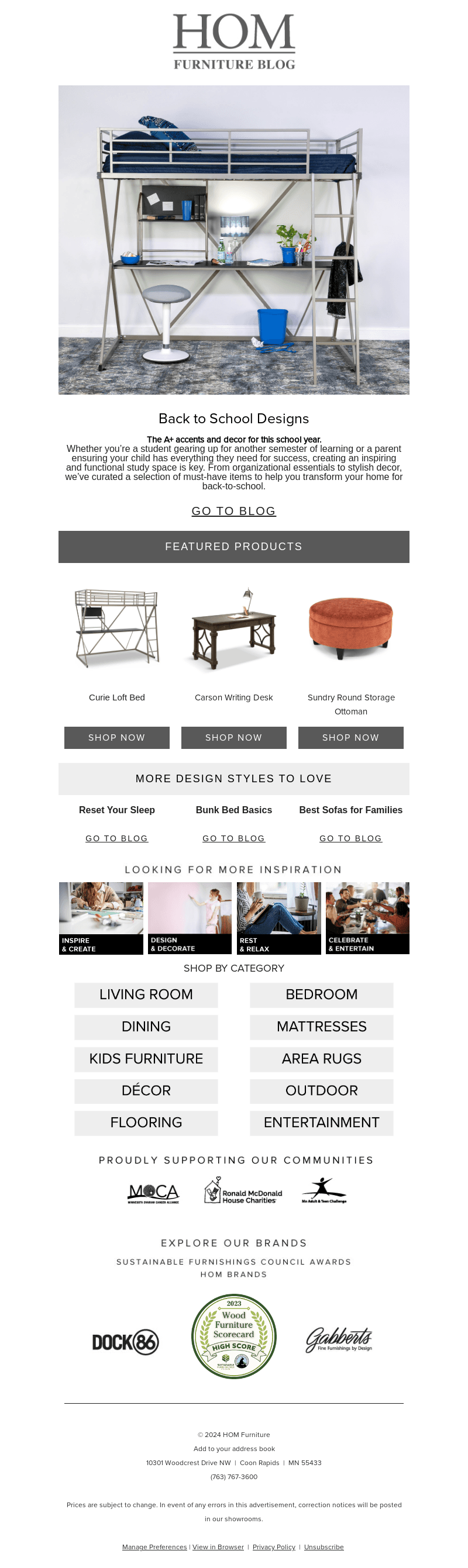 HOM Furniture email from Tue, Aug 13, 2024
