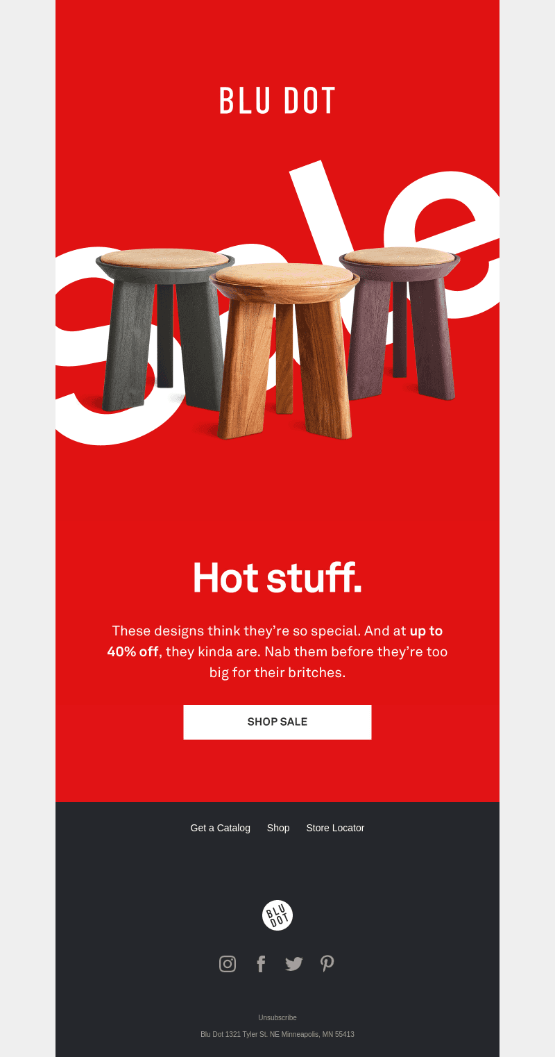 New markdowns make way for new designs.