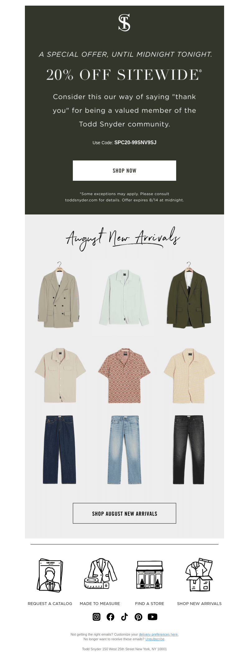 LAST CALL: 20% Off Ends Tonight
