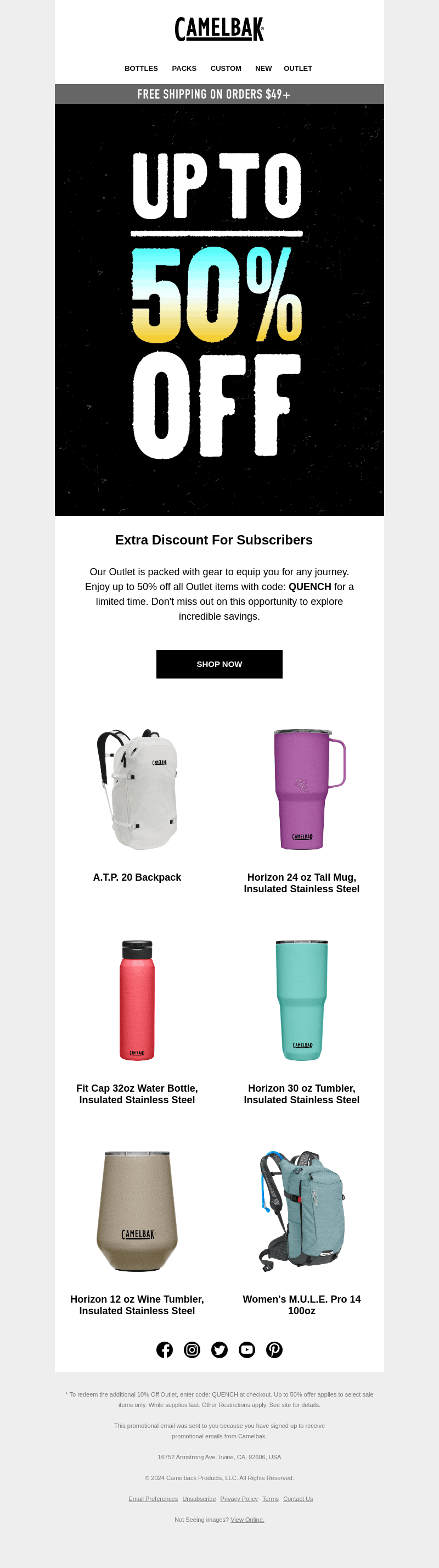 Opt-In to Outlet at 50% Off