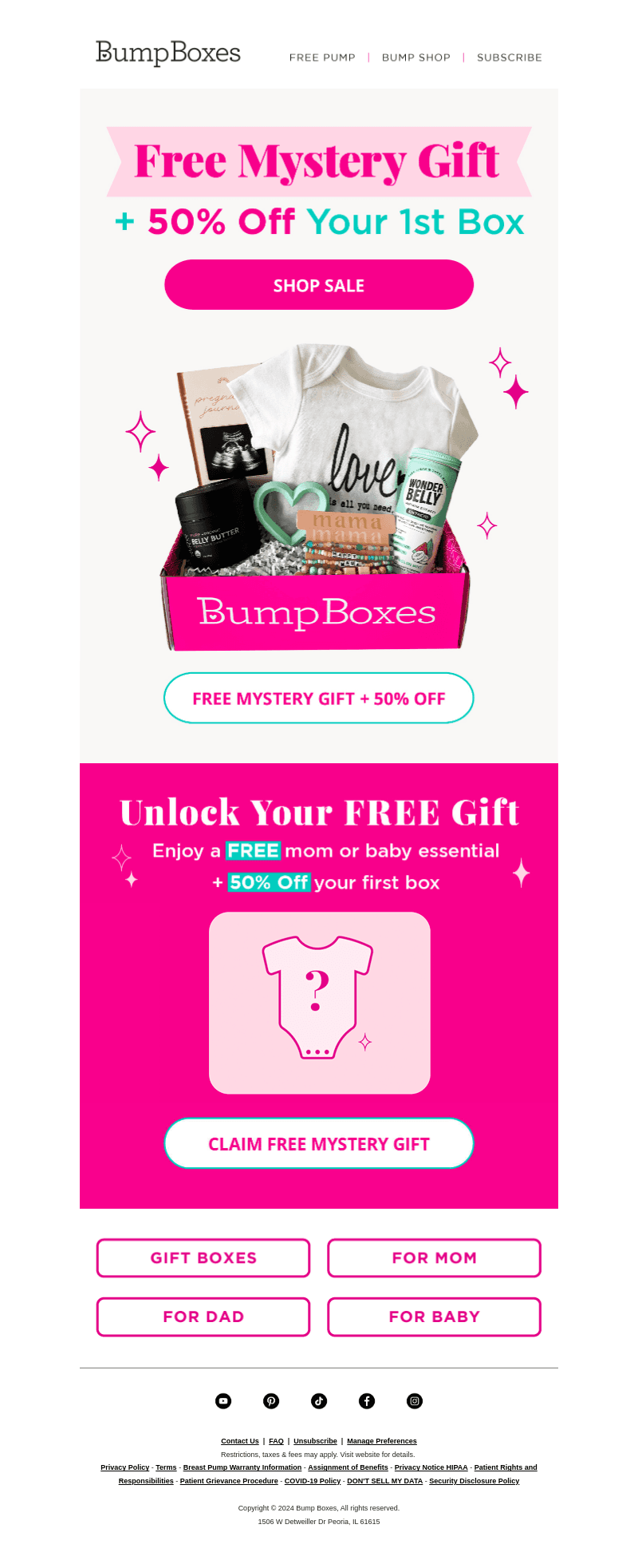 Bump Boxes email from Wed, Aug 14, 2024
