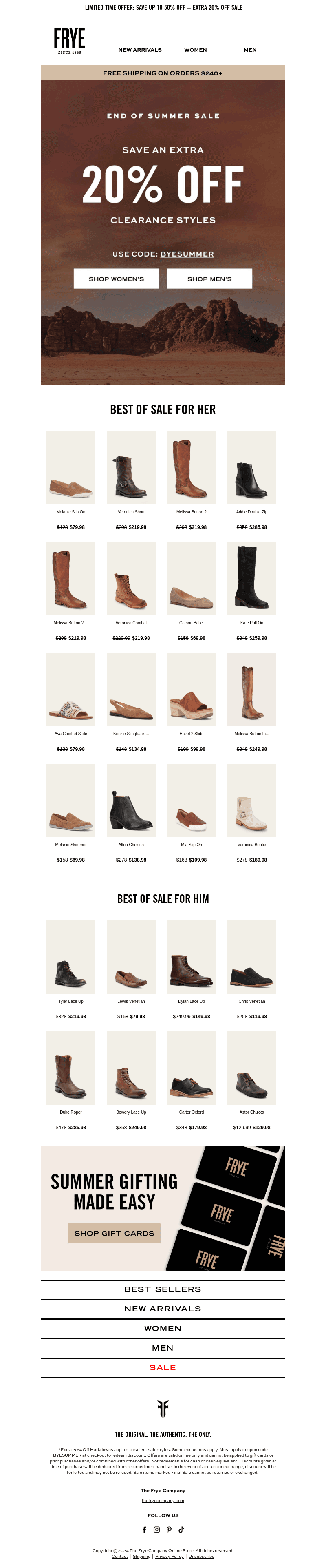 Quality Summer Styles at Reduced Prices