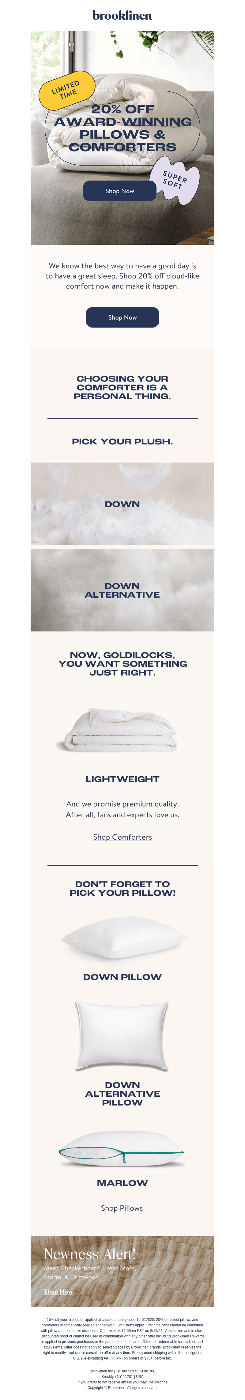 ON SALE: Pillows + Comforters
