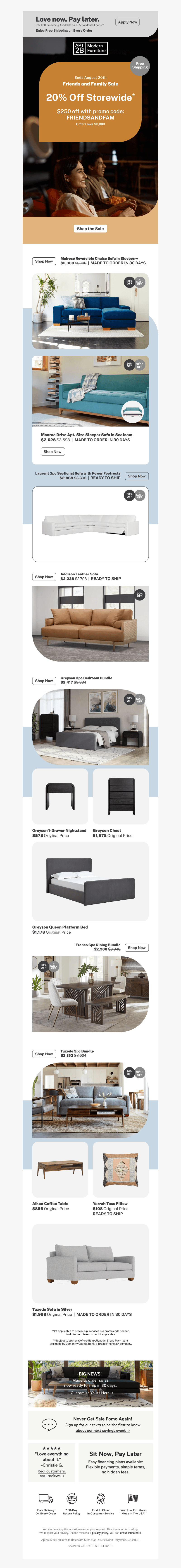 Open This Email to Get $250 Off Your Next Order