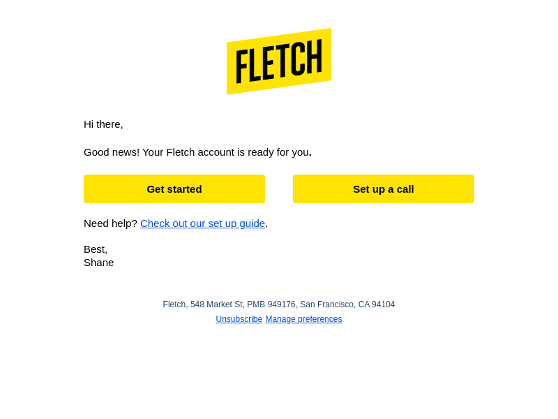 Your Fletch access is ready!