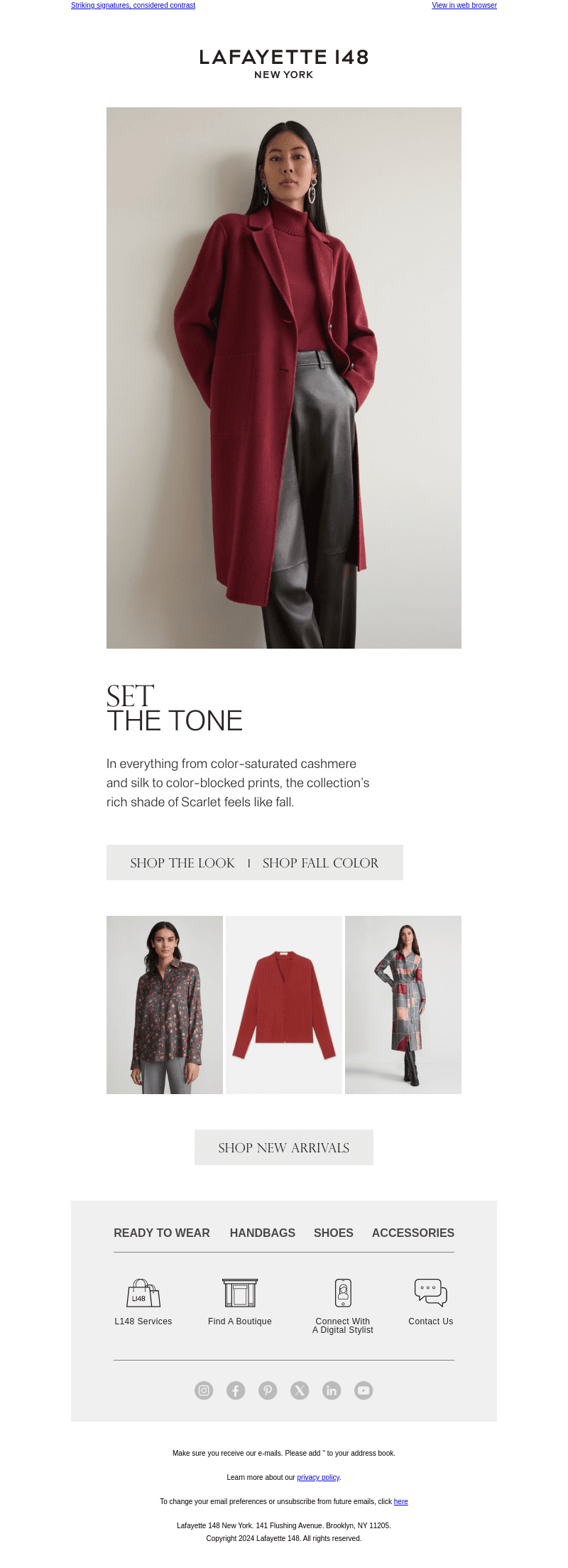 Lafayette 148 New York email from Tue, Aug 20, 2024