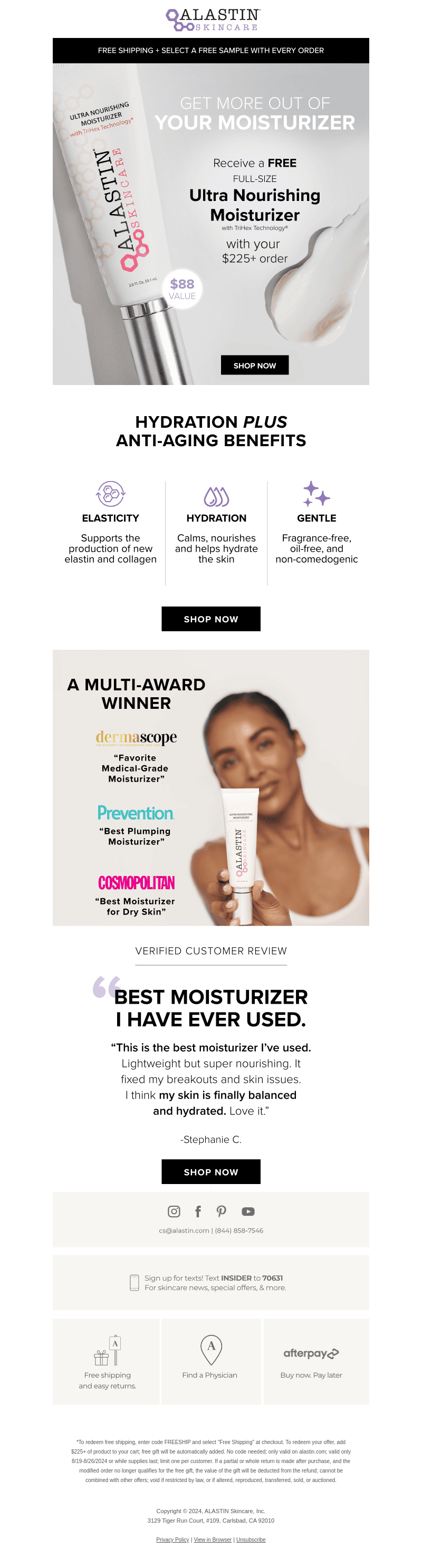 Your FREE Gift: "Best Plumping Moisturizer"