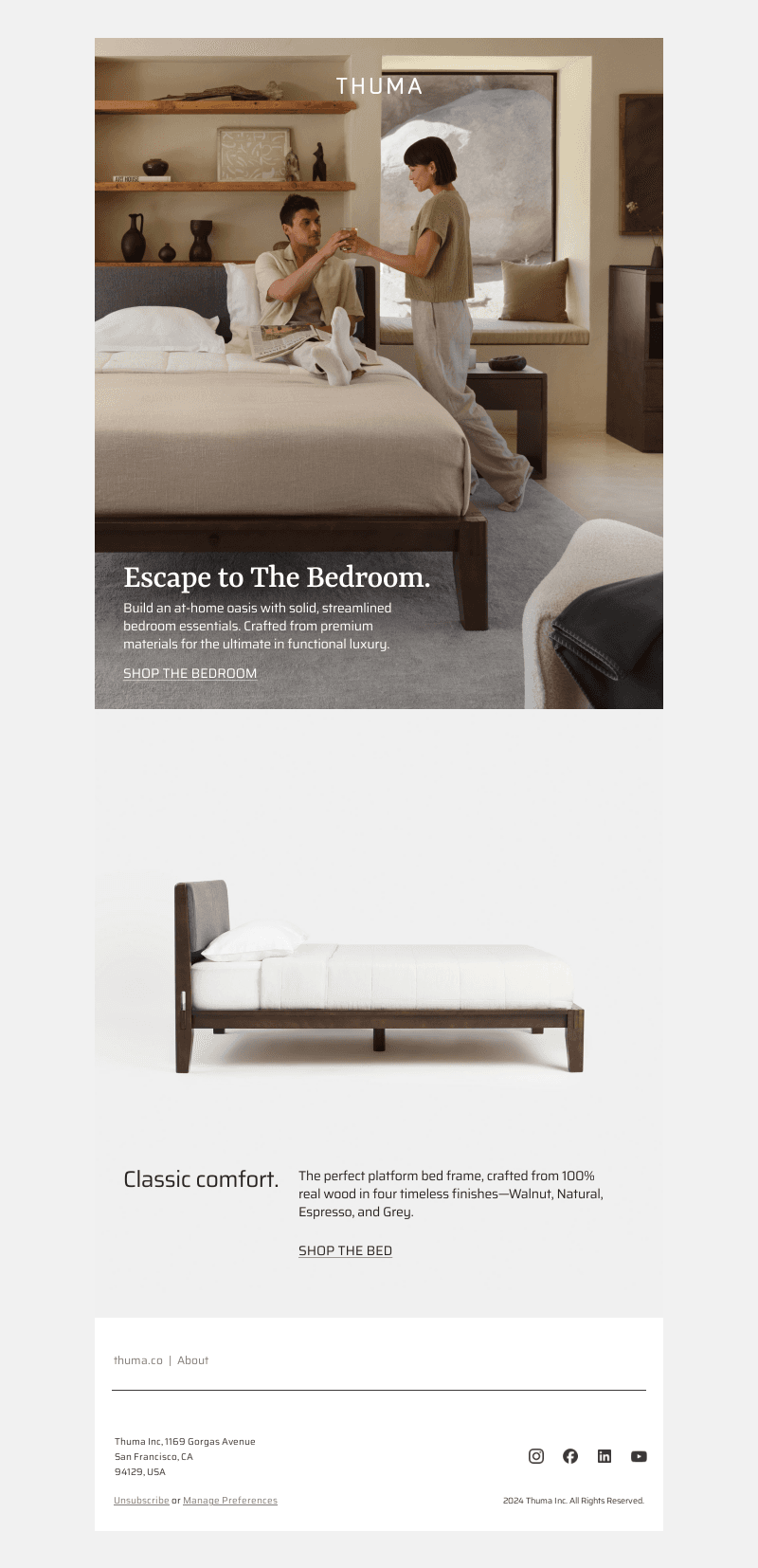The Bedroom, elevated.
