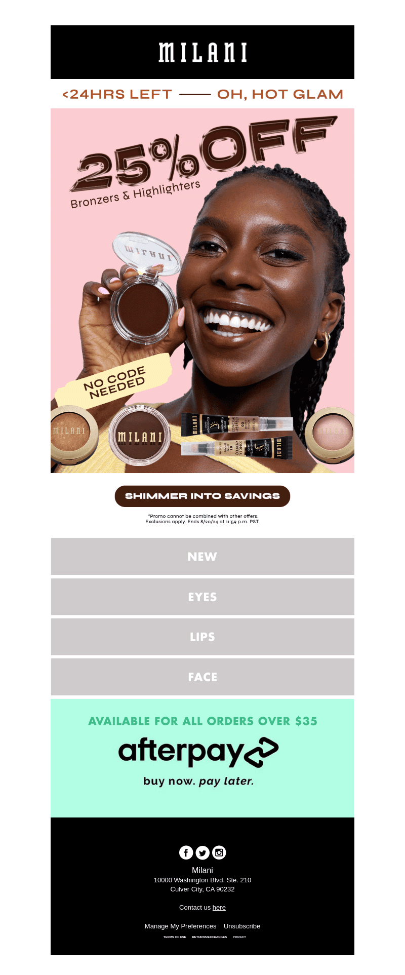 Last day! Save 25% off glow up essentials
