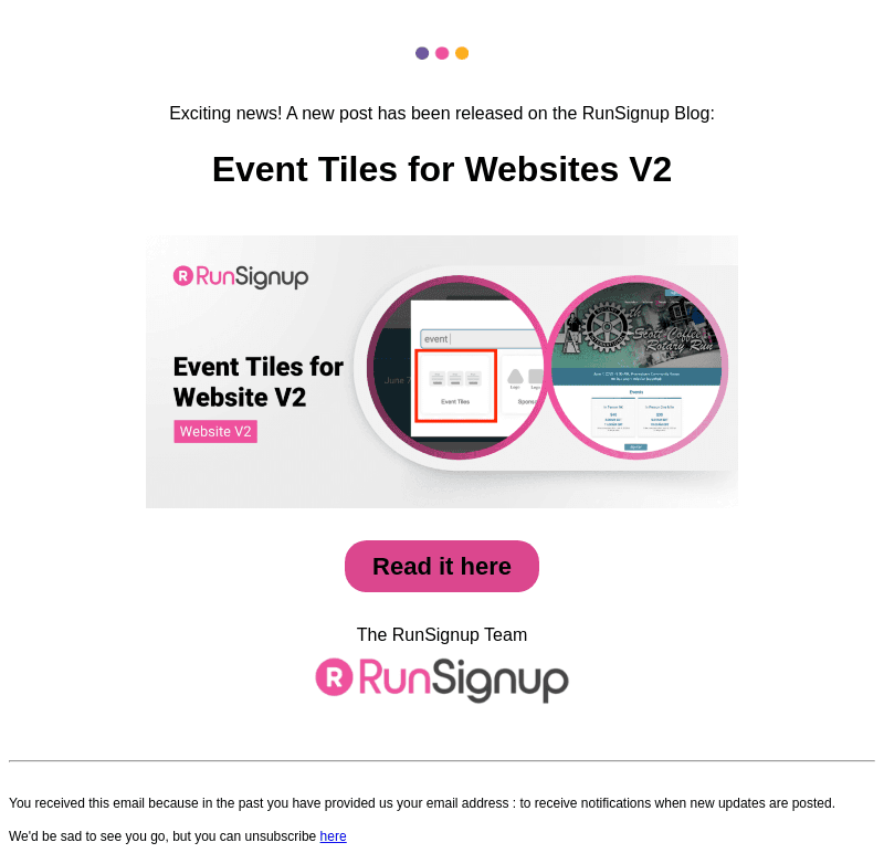 New Post! - Event Tiles for Websites V2