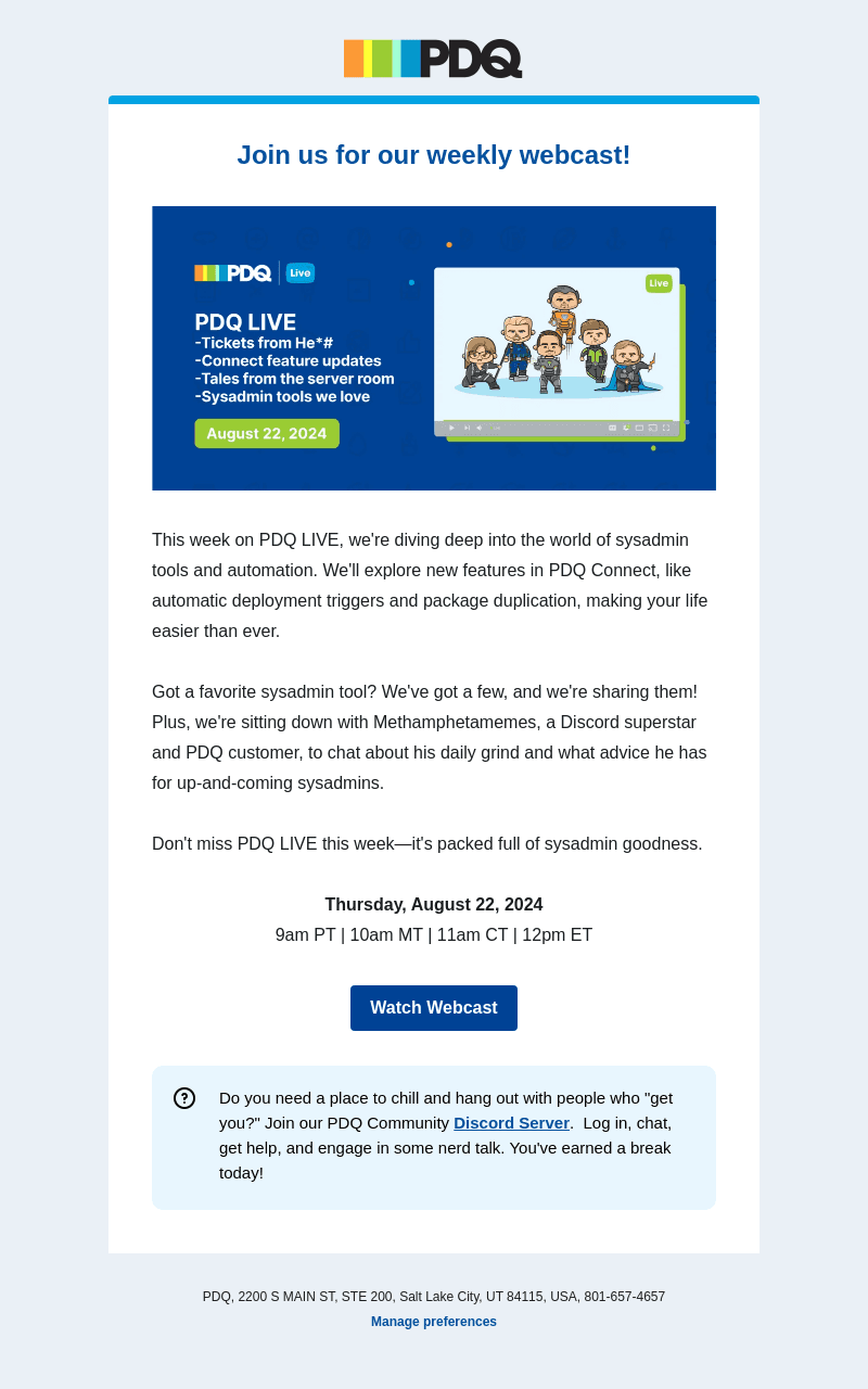 PDQ LIVE: Features and tools we love