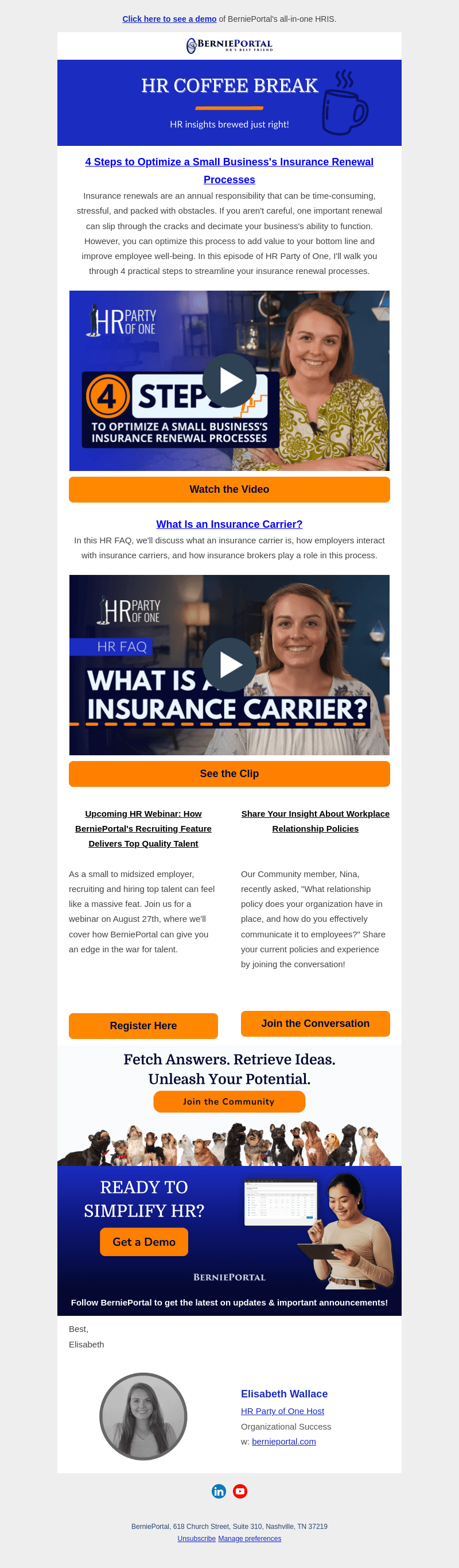 Bernard Health email from Thu, Aug 22, 2024