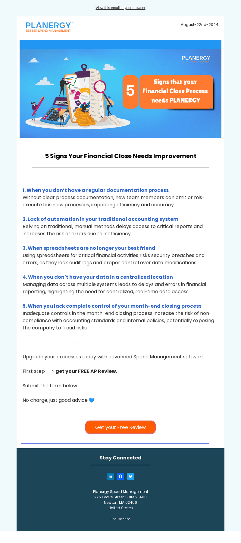 5 Signs that your Financial Close Process needs PLANERGY