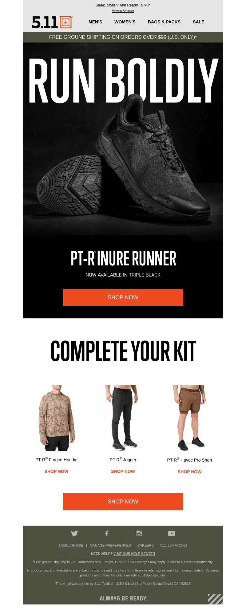 Run In Style: Meet The Triple Black Inure Runner