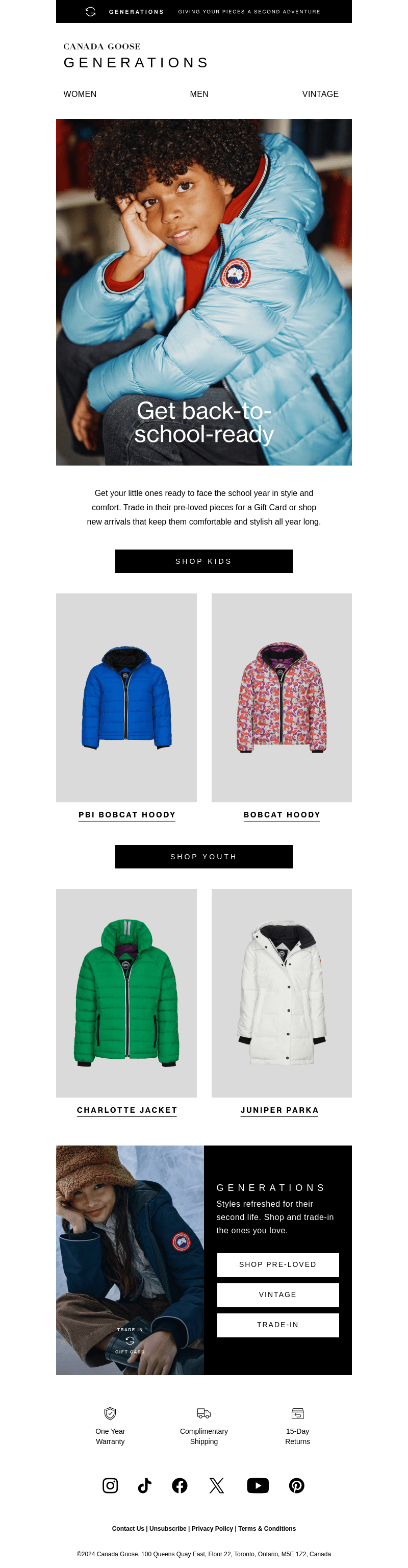 Canada Goose email from Fri, Aug 23, 2024