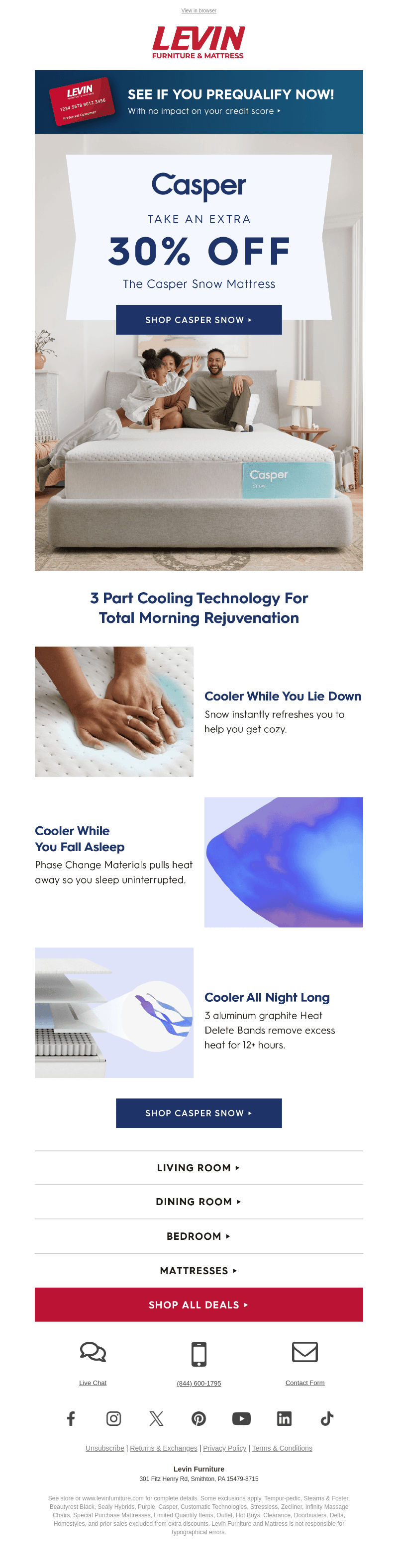 Extra 30% off Casper Snow 💫