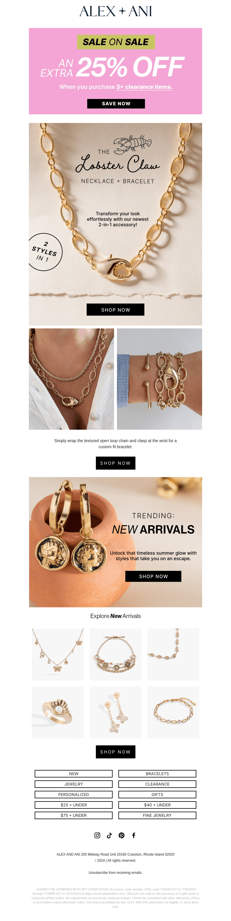 ✨ 🦞 Versatile Lobster Claw Wrap Bracelet