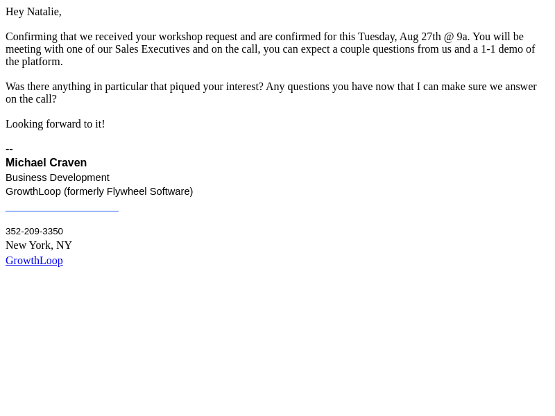 GrowthLoop email from Sun, Aug 25, 2024