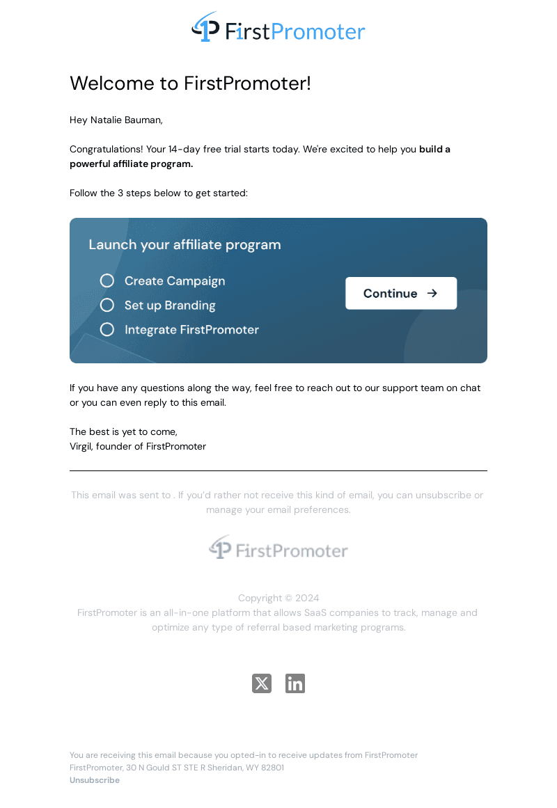 Welcome to FirstPromoter!