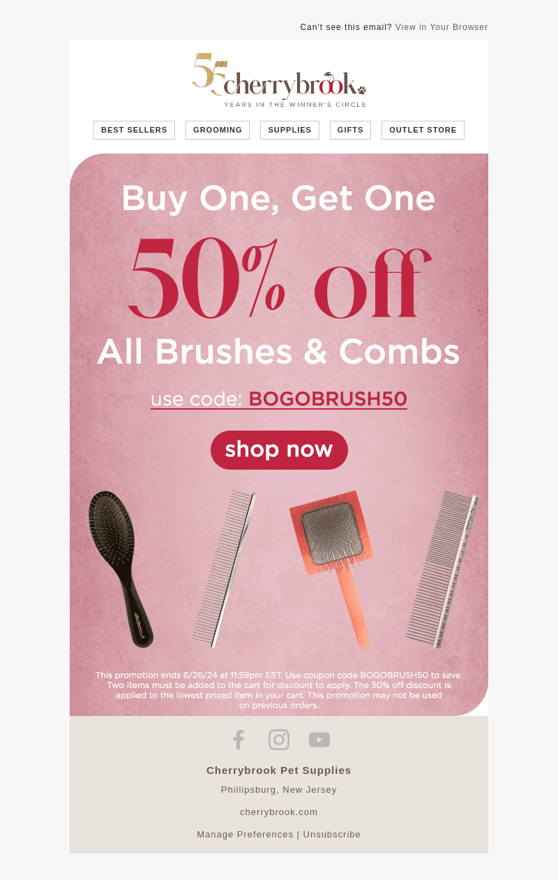 Last Chance: BOGO 50% Off Brush & Combs 🐾