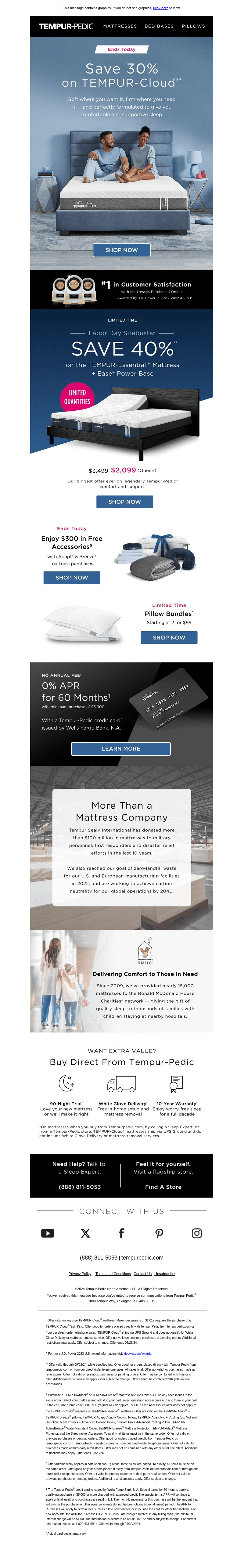 Only hours left to save 30% on Cloud® mattresses