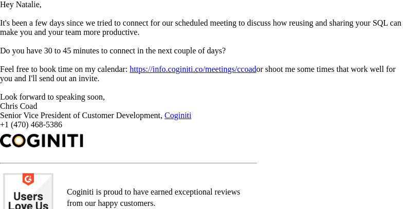 Getting back on your calendar