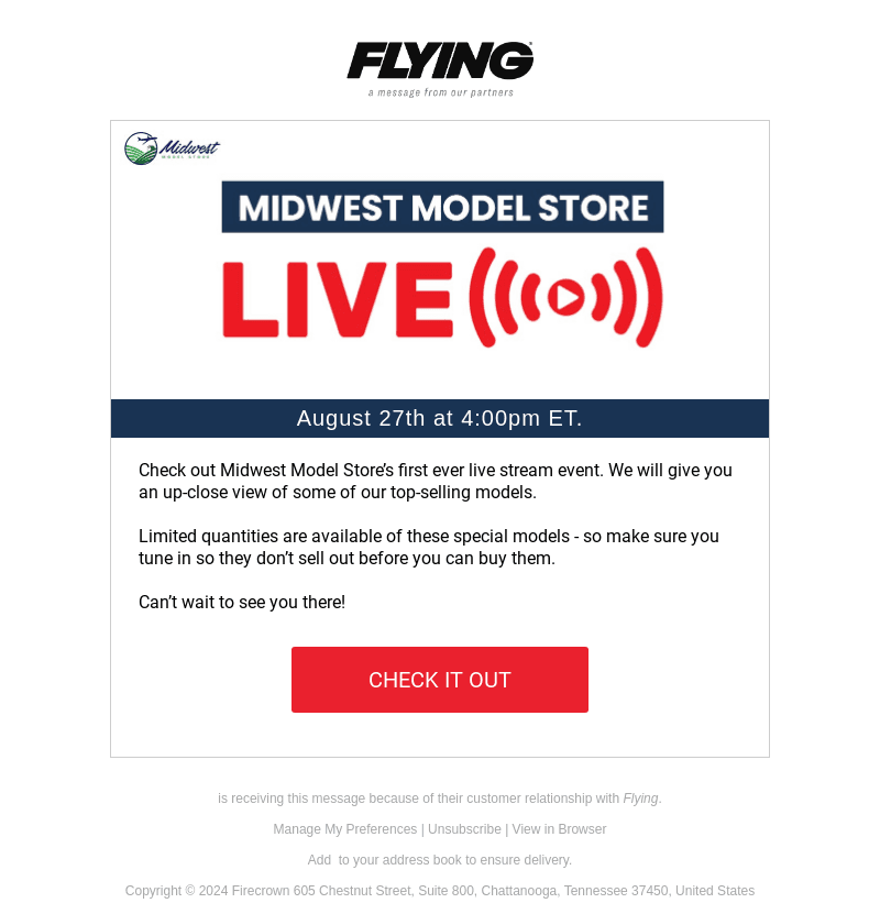 Don't Miss our First Live Stream Event