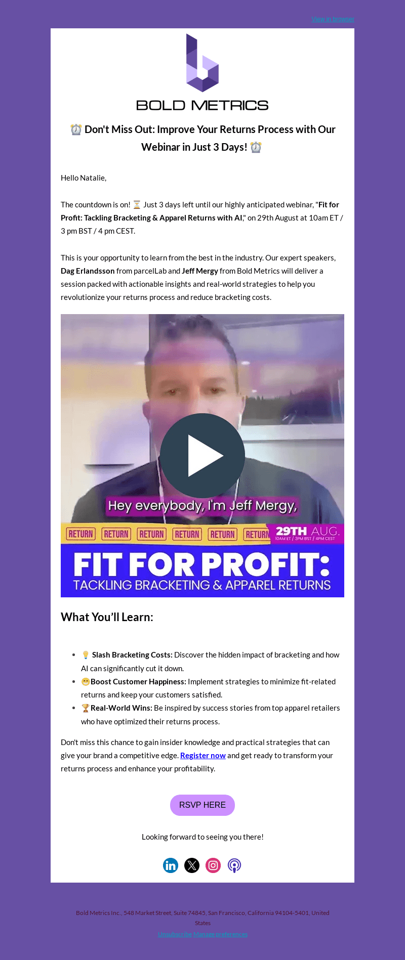 🔔 Transform Your Returns Process: Webinar in 3 Days! 🔔