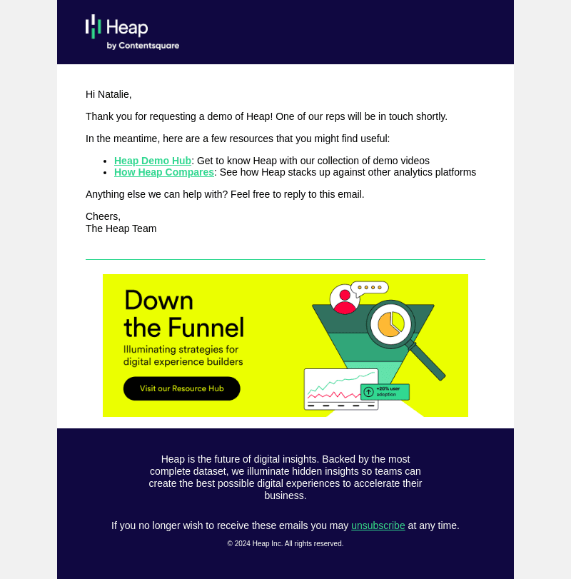Heap email from Tue, Aug 27, 2024