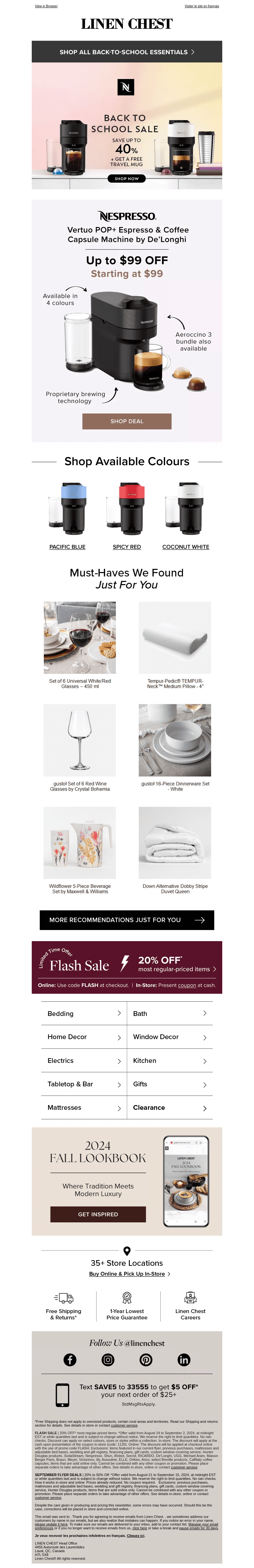 Linen Chest email from Tue, Aug 27, 2024