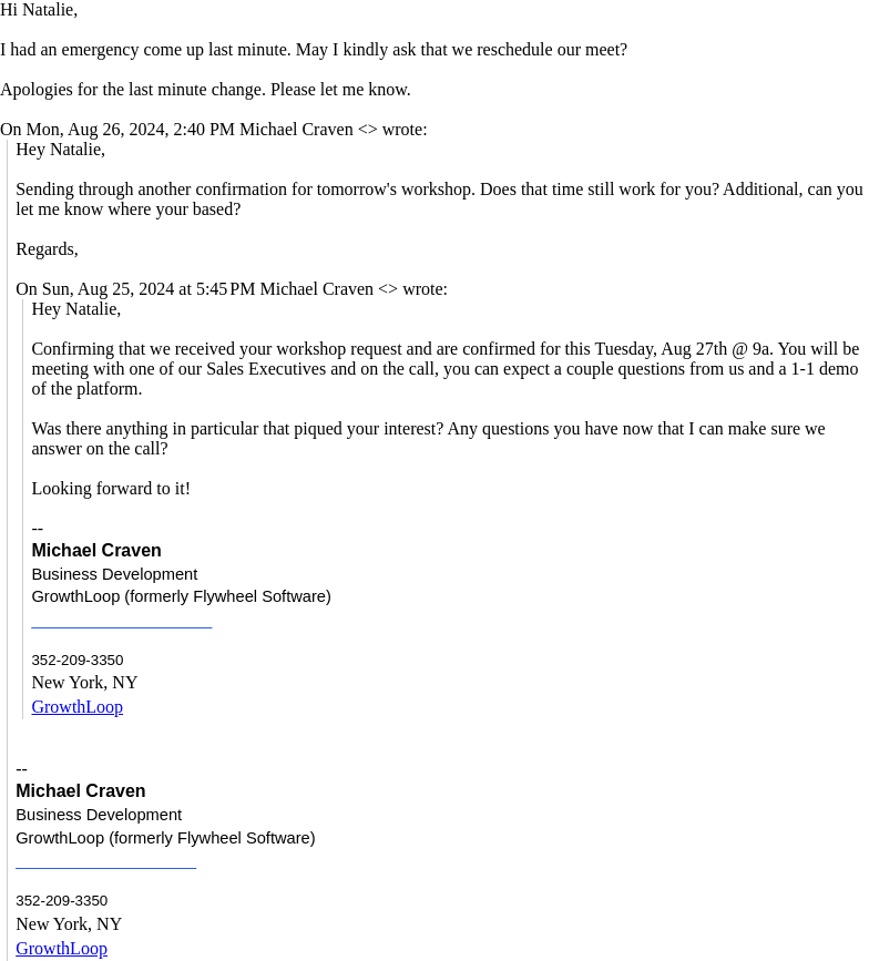 GrowthLoop email from Tue, Aug 27, 2024
