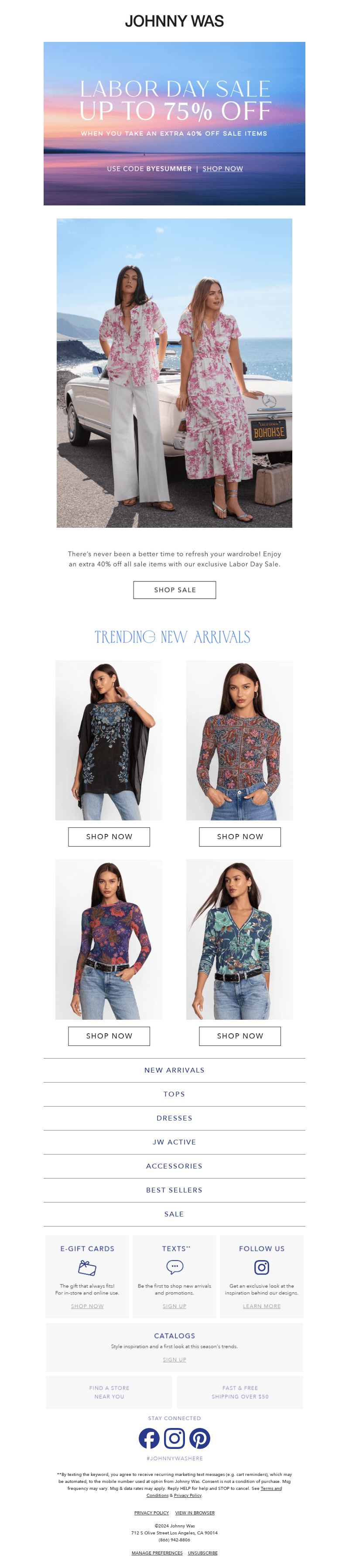 Up to 75% Off Summer-to-Fall Styles ☀️🍂