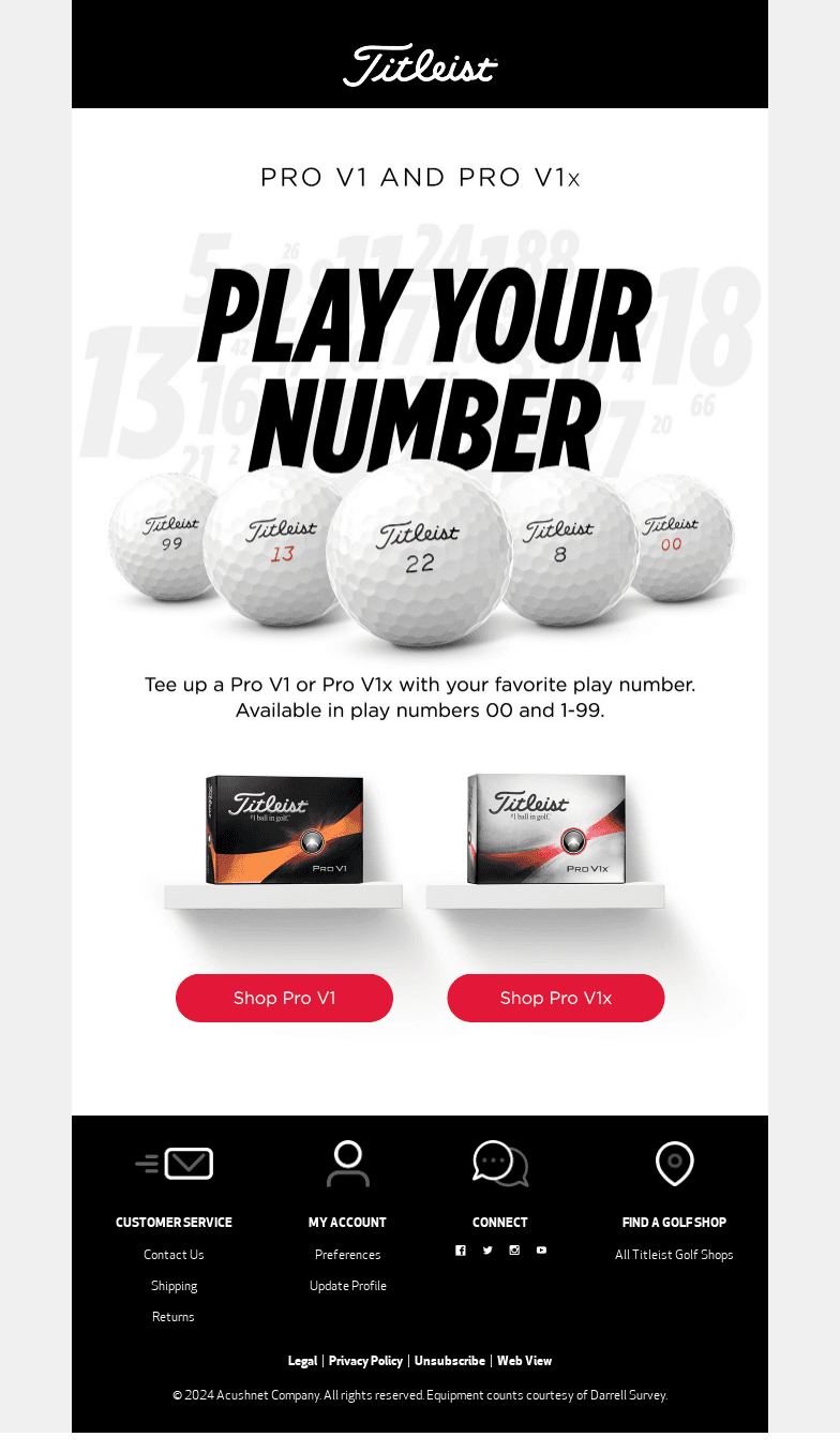 Play Your Number | Pro V1 and Pro V1x