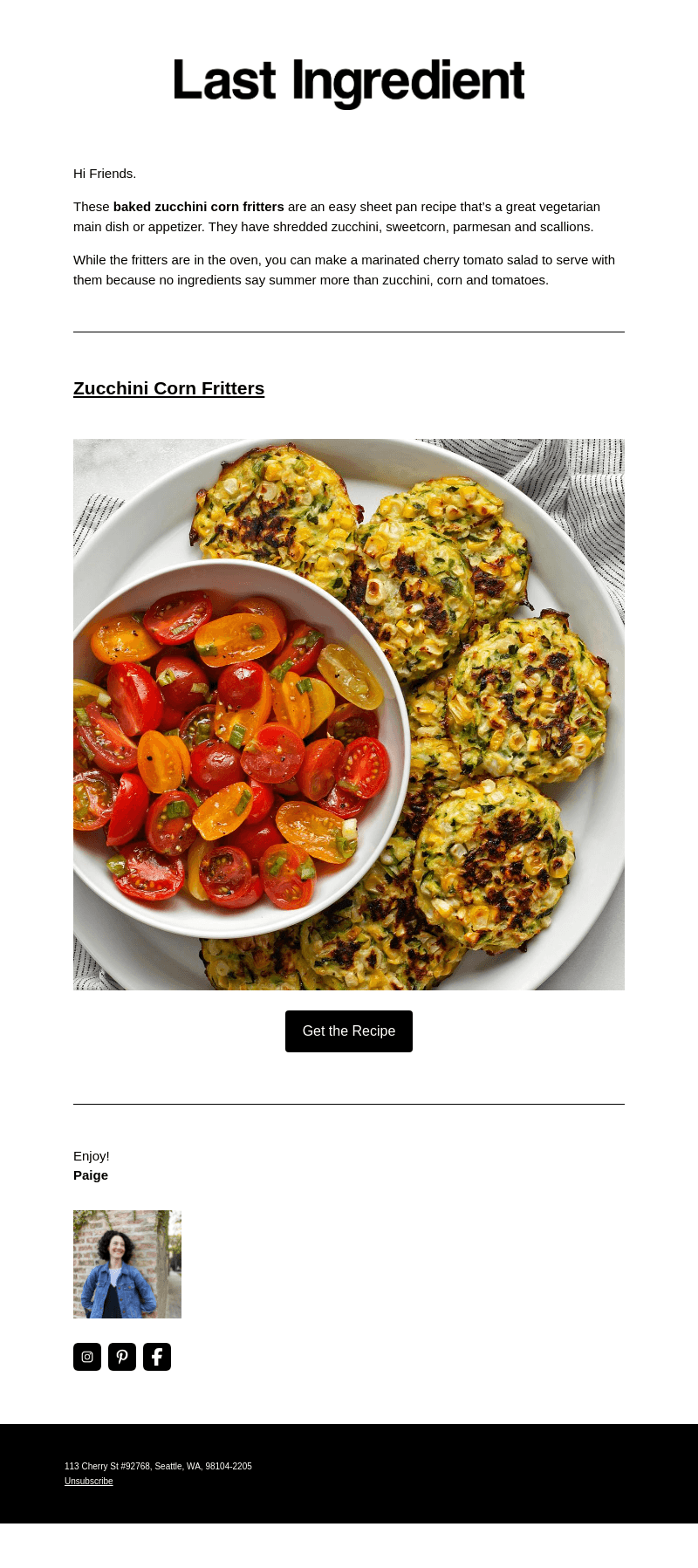 Baked Zucchini Corn Fritters