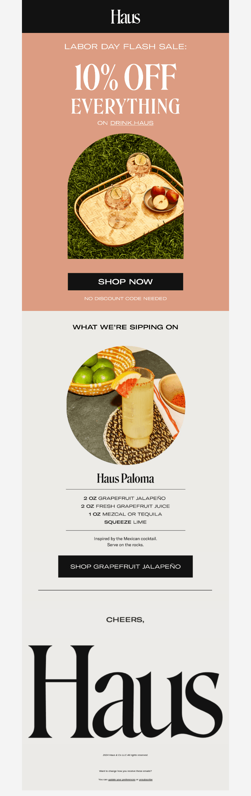 Haus email from Thu, Aug 29, 2024