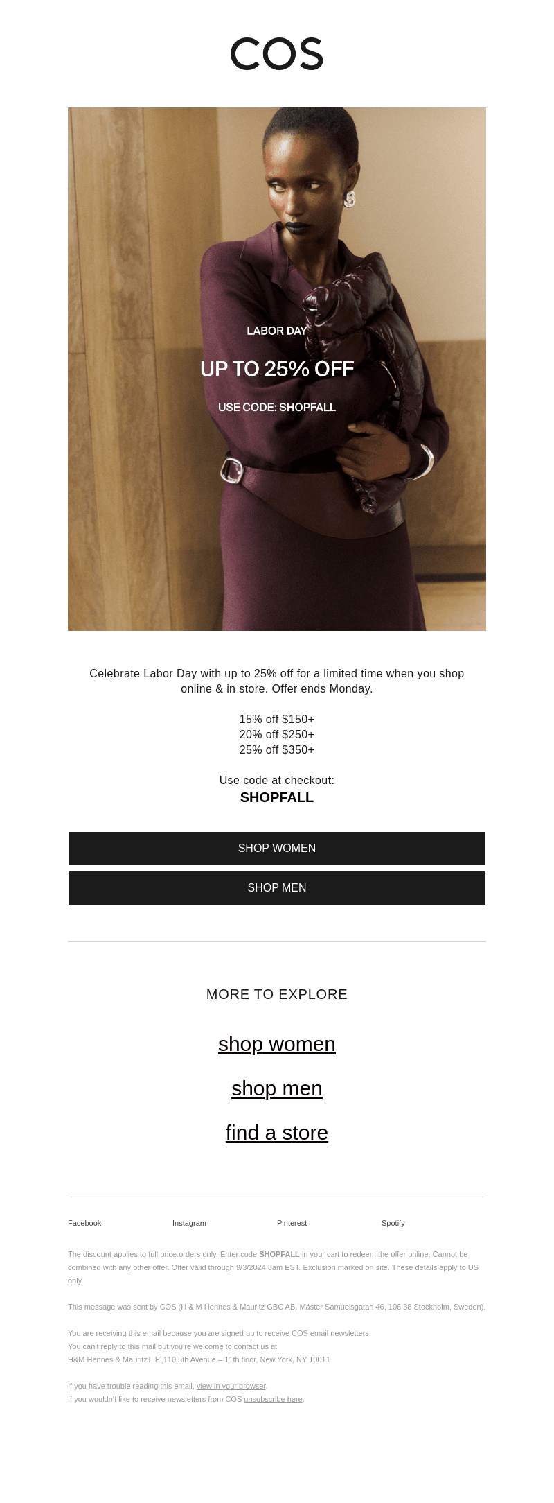 Up to 25% off sitewide