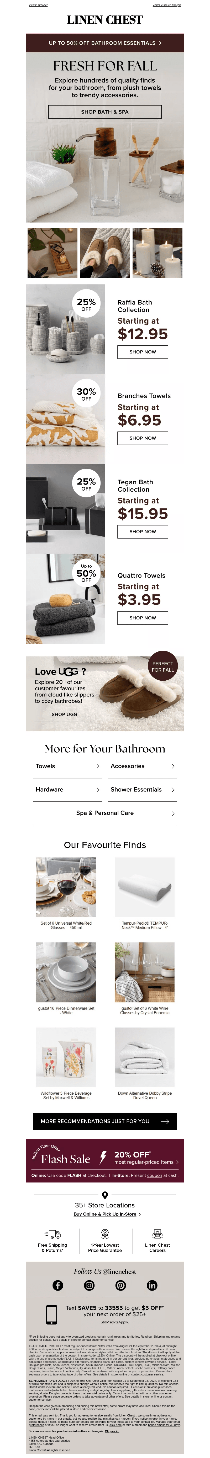 🛁Freshen Up for Fall with 50% Off Bath & Spa Essentials!