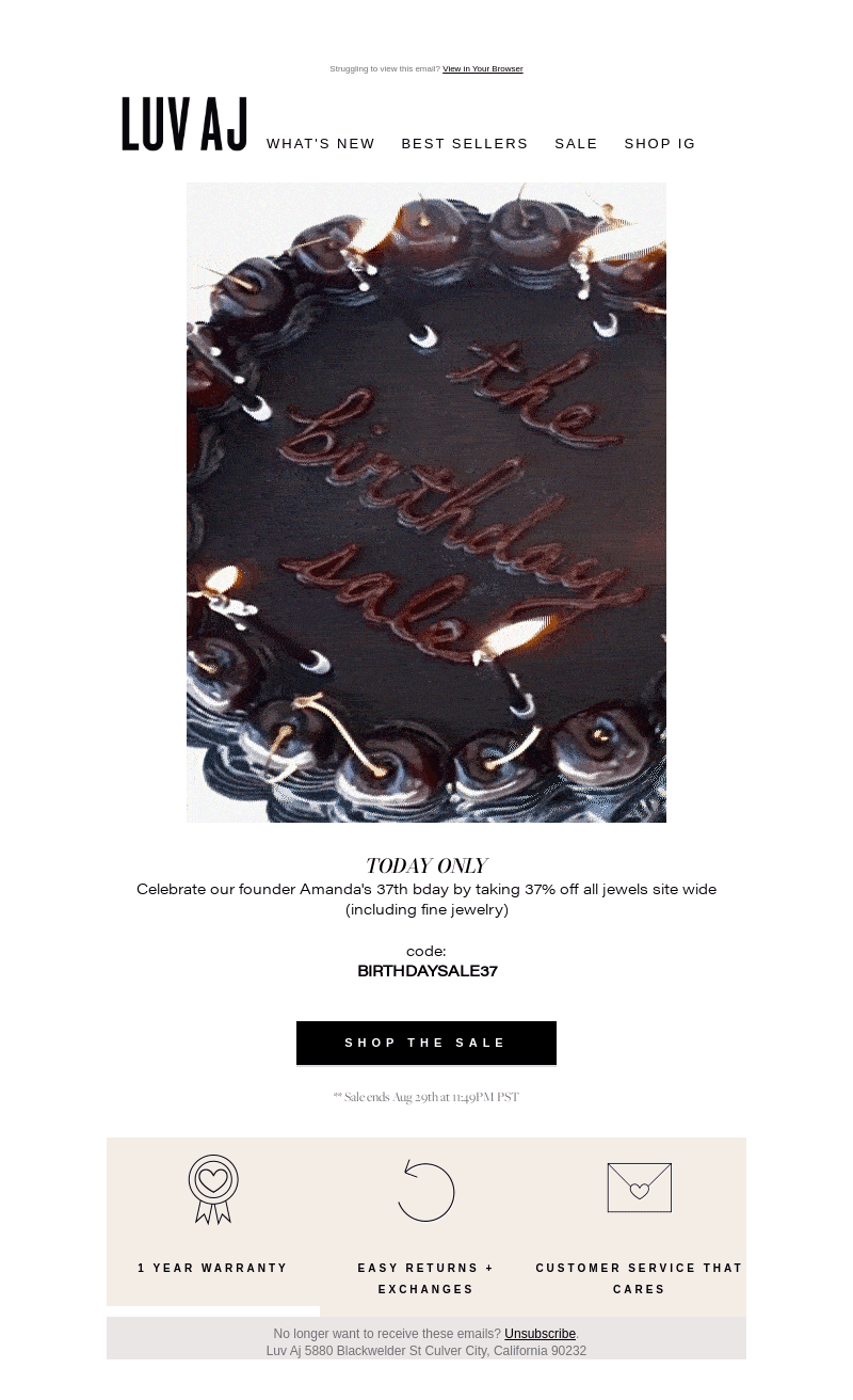 TODAY ONLY 🍒 THE BIRTHDAY SALE