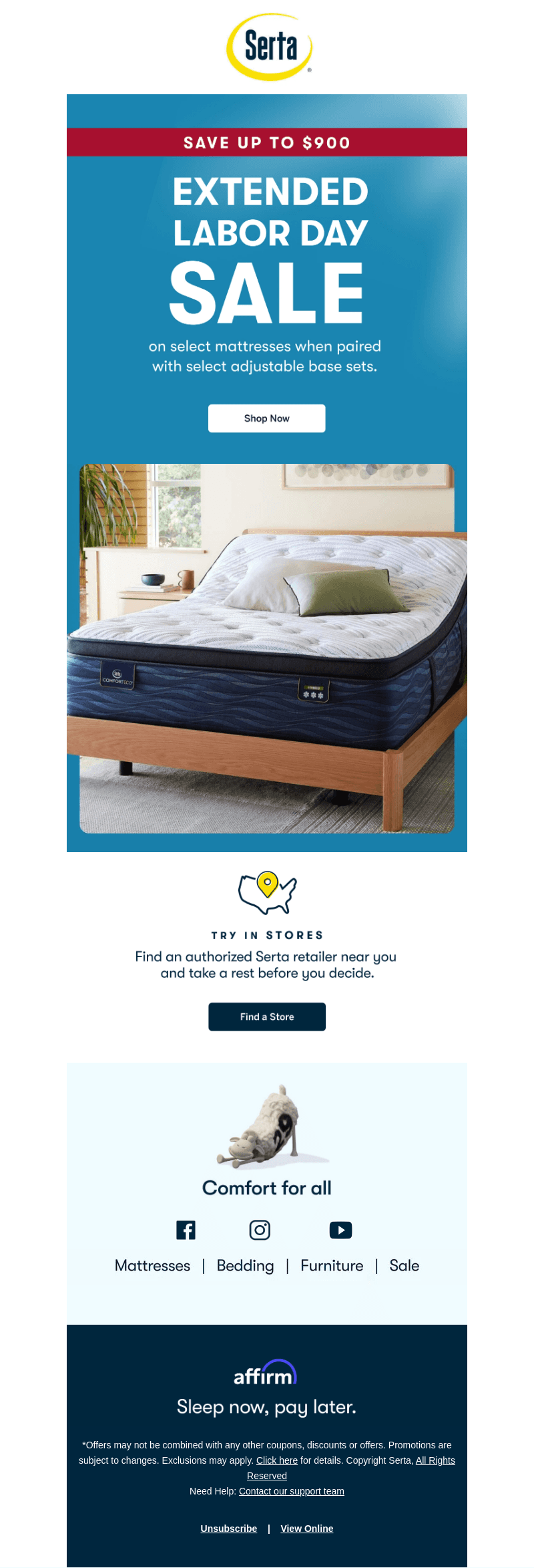 Serta email from Thu, Aug 29, 2024