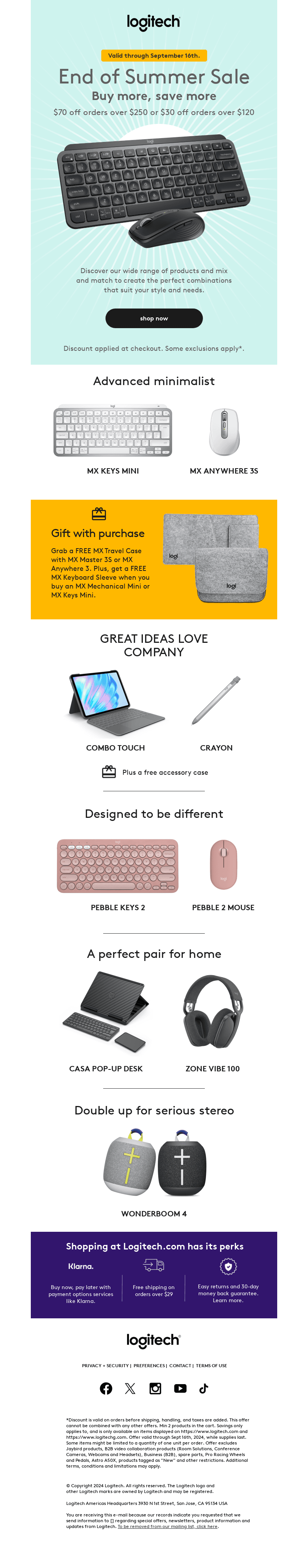 Logitech email from Thu, Aug 29, 2024