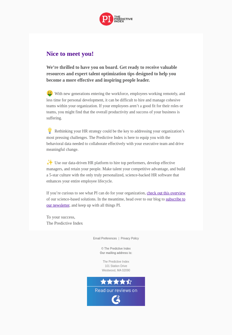 The Predictive Index email from Thu, Aug 29, 2024