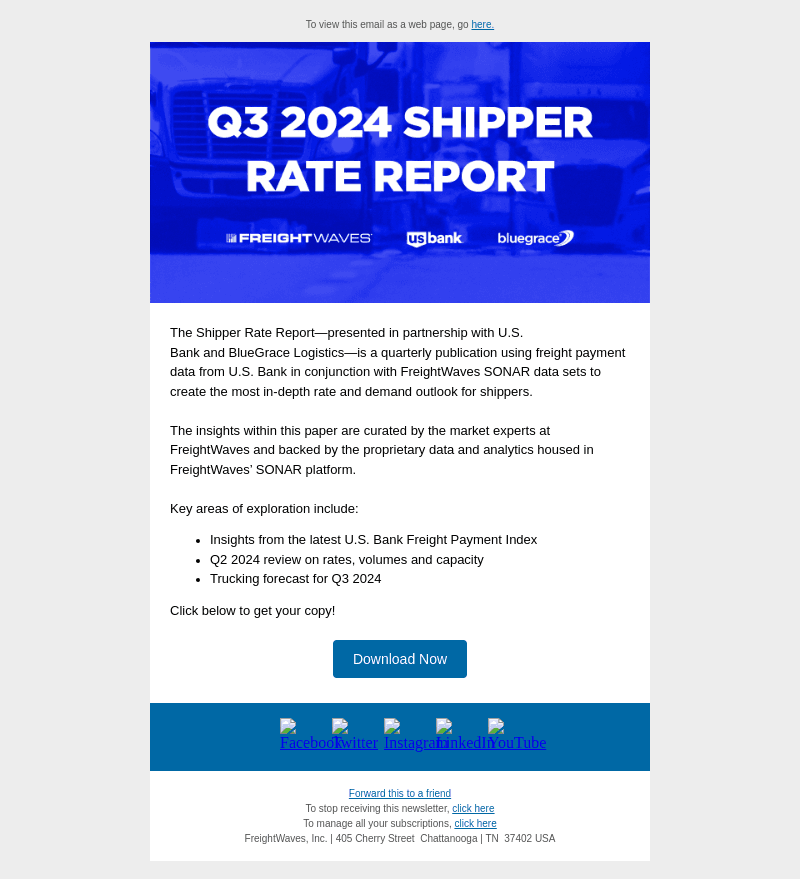 New White Paper: Q3 2024 Shipper Rate Report