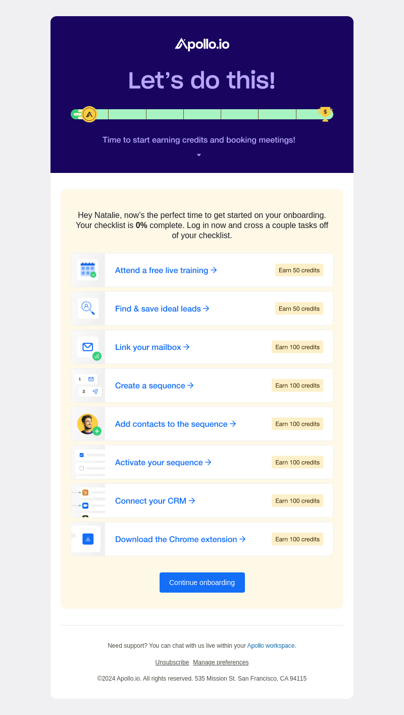 Let's tackle your onboarding checklist 💪